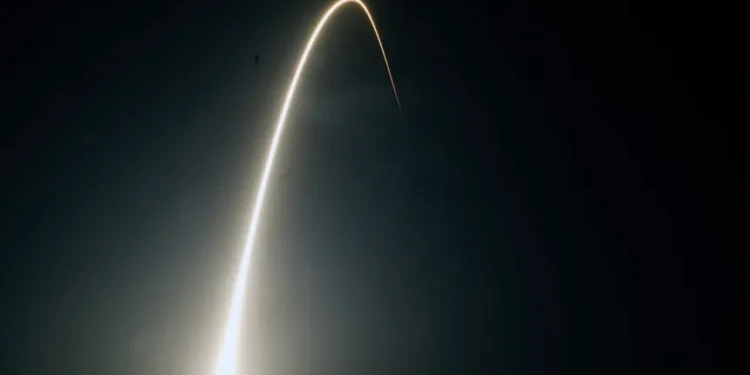 Satellite constellation in low Earth orbit representing Starlink network - AP Photo/John Raoux, File