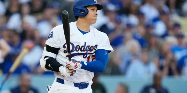 Shohei Ohtani Dodgers jersey leading MLB sales before opening day - AP Photo/Mark J. Terrill