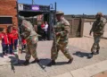 South African soldiers patrol Johannesburg streets during organized crime crackdown - AP Photo/Themba Hadebe