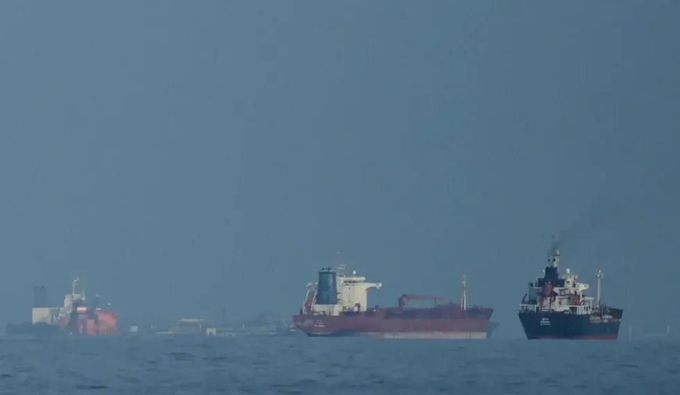 Oil tanker near Strait of Hormuz during regional security crisis - AP Photo/Altaf Qadri