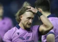 Former Scotland rugby captain Stuart Hogg during an international rugby match. - AP Photo/Scott Heppell, File