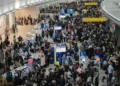 Long airport security lines during US government shutdown staffing crisis - AP Photo/Yuki Iwamura