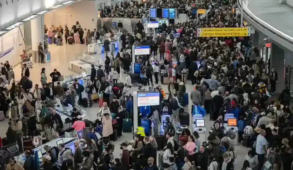 Long airport security lines during US government shutdown staffing crisis - AP Photo/Yuki Iwamura