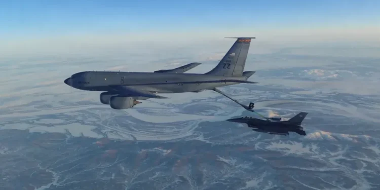 US Air Force KC-135 refueling tanker aircraft during Middle East operations - U.S Department of Defense via AP