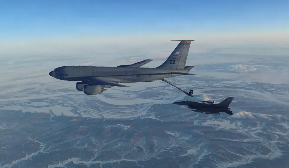 US Air Force KC-135 refueling tanker aircraft during Middle East operations - U.S Department of Defense via AP