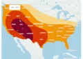 Extreme March heat temperatures across US states exceed historical averages - National Weather Service Graphic: M.K. Wildeman