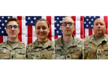 U.S. soldiers killed in Iran conflict return during dignified transfer ceremony - Sgt. Brent Newton/U.S. Army via AP