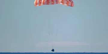 Artemis II Orion capsule splashes down after lunar return mission - Bill Ingalls/NASA via AP