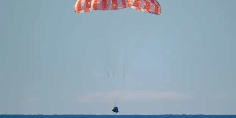 Artemis II Orion capsule splashes down after lunar return mission - Bill Ingalls/NASA via AP