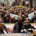 Bolivian workers protest fuel subsidy cuts in La Paz - AP Photo/Freddy Barragan