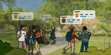 Students browsing social media before college causing anxiety - Illustration by Leah Abucayan/CNN/Adobe