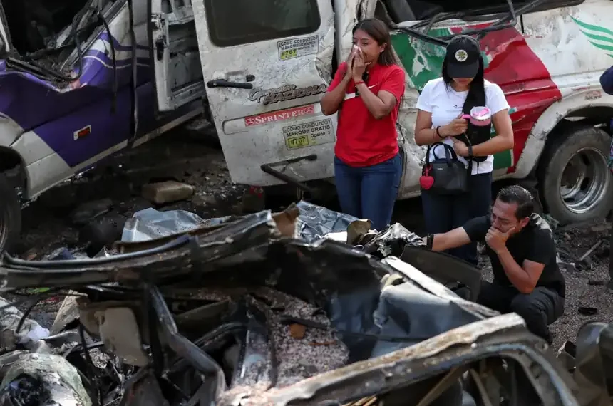 Aftermath of deadly explosion in Colombia before presidential election - AP Photo/Santiago Saldarriaga