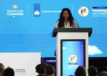 Delegates gather at Colombia conference discussing fossil fuel transition policies - AP Photo/Ivan Valencia