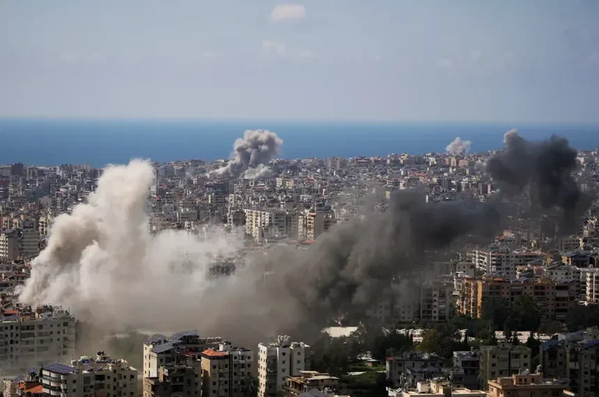 Smoke rises over Beirut during renewed Israel Hezbollah strikes - AP Photo/Hassan Ammar