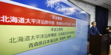 Tsunami alert issued after strong earthquake off northern Japan coast - Masanori Kumagai/Kyodo News via AP