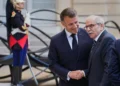 Macron and Salam meeting in Paris over Lebanon ceasefire talks - AP Photo/Michael Euler
