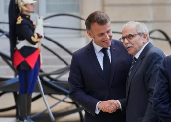 Macron and Salam meeting in Paris over Lebanon ceasefire talks - AP Photo/Michael Euler