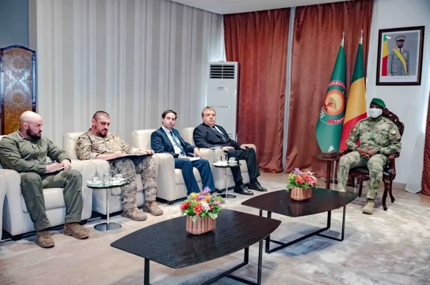 Mali junta leader meets Russian ambassador in Bamako after militant attacks - Mali Presidency via AP
