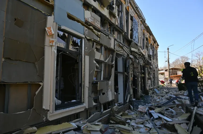 Drone strike damage in Odesa after Russia Ukraine cross-border attacks - AP Photo/Michael Shtekel