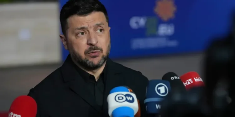 Zelenskyy addresses dispute over alleged stolen Ukrainian grain imports - AP Photo/Petros Karadjias