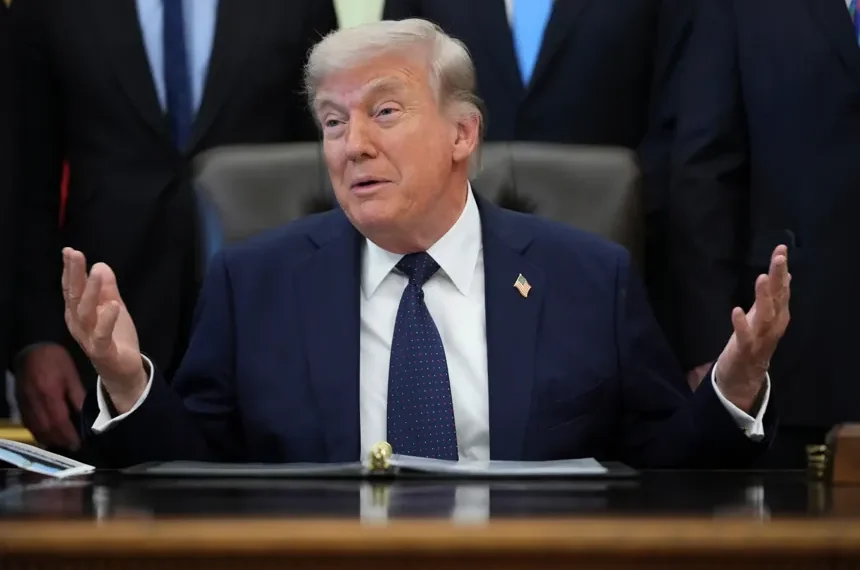 Trump announces drug pricing deal with Regeneron policy initiative - AP Photo/Mark Schiefelbein