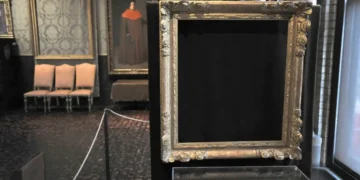 Empty frames at Boston museum after major art theft - AP Photo/Josh Reynolds, File