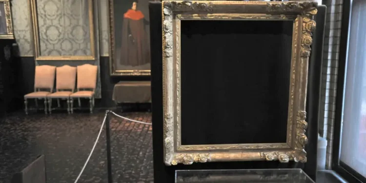 Empty frames at Boston museum after major art theft - AP Photo/Josh Reynolds, File