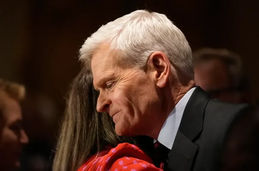 Senator Bill Cassidy speaking during election night event in Louisiana - AP Photo/Gerald Herbert
