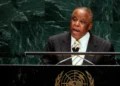 Former Botswana President Festus Mogae during public leadership event - AP Photo/Ed Betz, File