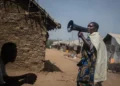Displaced residents in Bunia camp during Congo Ebola outbreak - AP Photo/Moses Sawasawa