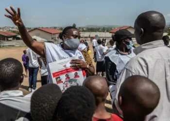 Health workers in protective gear respond to Ebola outbreak in eastern Congo - AP Photo/Moses Sawasawa