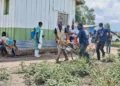 Health workers in protective gear responding to Ebola outbreak in Congo - AP Photo/Dirole Lotsima Dieudonne