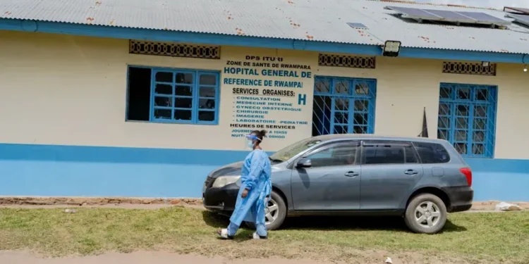Health workers responding to Ebola outbreak in eastern Congo - AP Photo/Jorkim Jotham Pituwa