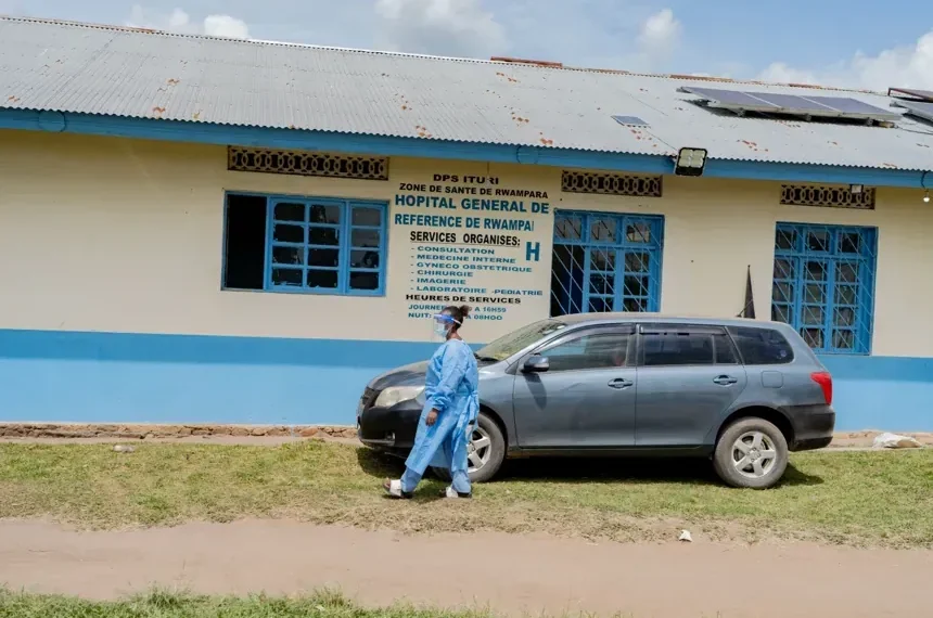 Health workers responding to Ebola outbreak in eastern Congo - AP Photo/Jorkim Jotham Pituwa