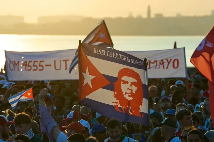 Cuban workers gather in Havana May Day rally amid power crisis - AP Photo/Ramon Espinosa