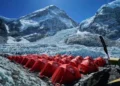 Climbers move through the dangerous Khumbu Icefall on Mount Everest - AP PhotoPasang Rinzee Sherpa, File