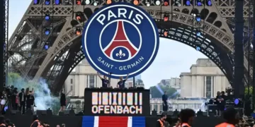 PSG supporters gather in Paris during Champions League victory celebrations - AP Photo/Emma Da Silva