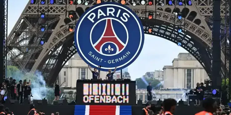 PSG supporters gather in Paris during Champions League victory celebrations - AP Photo/Emma Da Silva