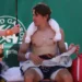 Fans cool off during extreme heat at the French Open - AP Photo/Christophe Ena