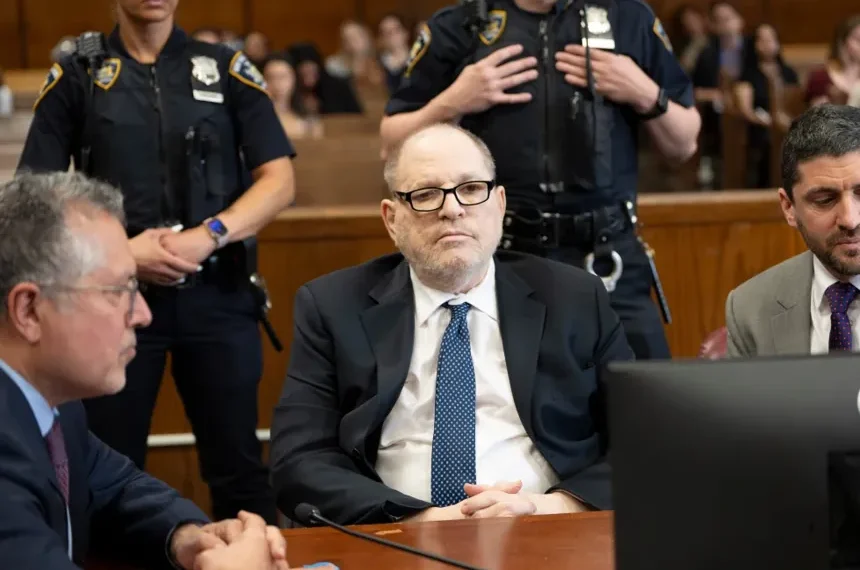 Harvey Weinstein appearing in court during his New York rape retrial - Steven Hirsch /New York Post via AP, Pool