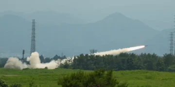 US HIMARS rocket launcher during military exercise near Mount Fuji - AP Photo/Hiro Komae