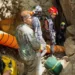 Rescue teams gather near a flooded cave site in northern Laos - Metta Tham Rescue Kalasin via AP