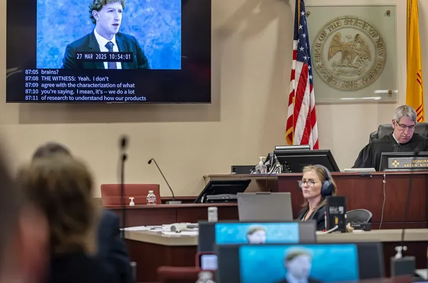 Meta faces regulatory clash over New Mexico child safety law- Jim Weber/Santa Fe New Mexican via AP, Pool,Jim Weber/ AP, Pool, File