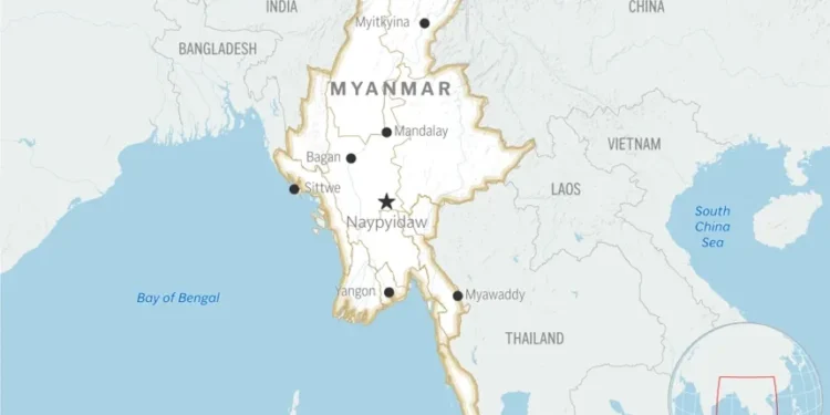 Myanmar military troops during operations near border conflict zones - AP Photo