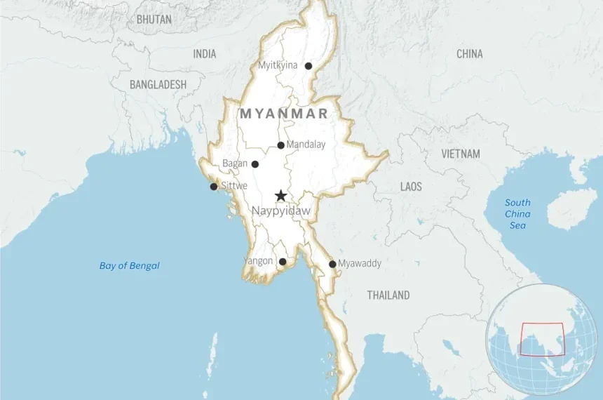 Myanmar military troops during operations near border conflict zones - AP Photo
