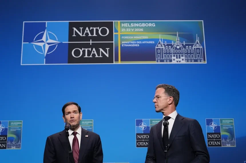 NATO officials discuss U.S. troop deployments in Europe - AP Photo/Julia Demaree Nikhinson, Pool