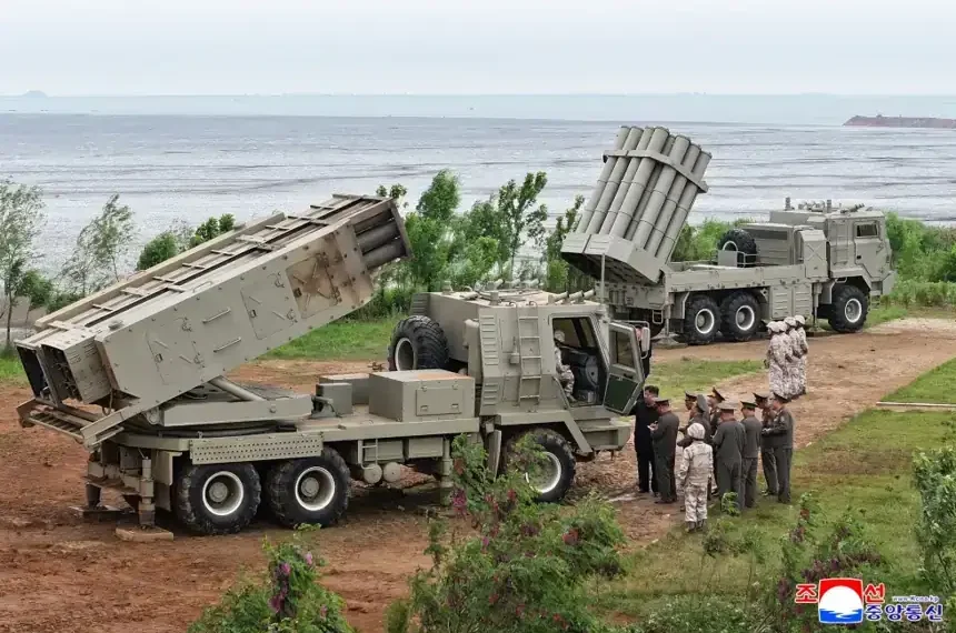 Kim Jong Un observing North Korean missile and weapons system tests - Korean Central News Agency/Korea News Service via AP