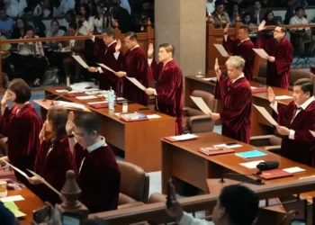 Philippine senators convene as impeachment court for Vice President Sara Duterte - AP Photo/Aaron Favila