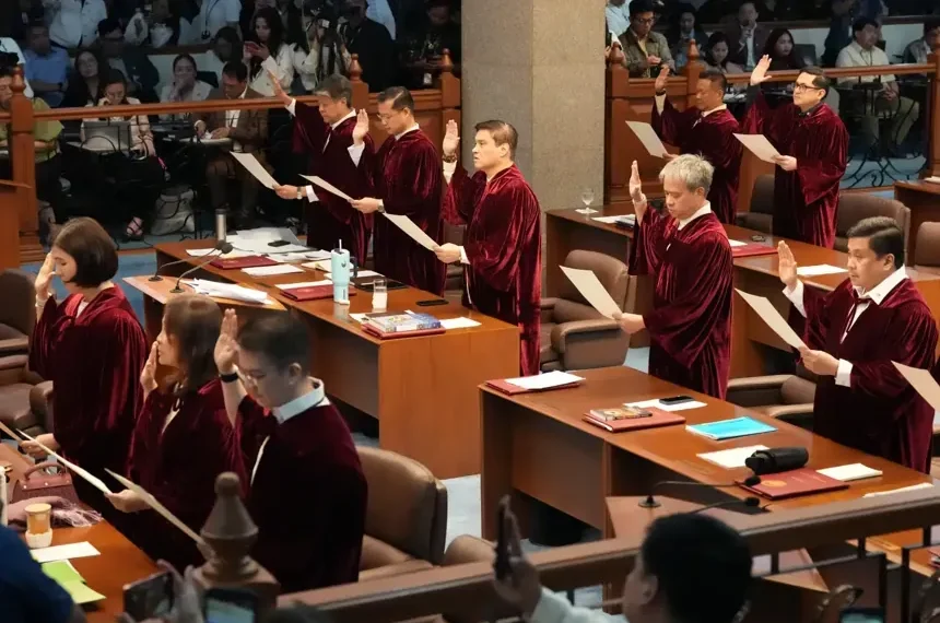 Philippine senators convene as impeachment court for Vice President Sara Duterte - AP Photo/Aaron Favila