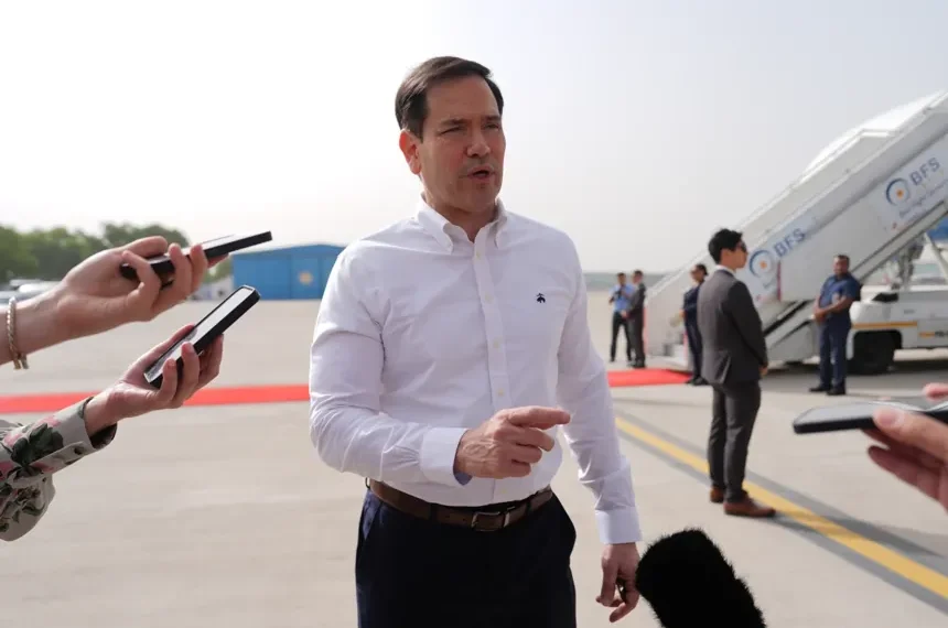 Marco Rubio during diplomatic meetings in India - AP Photo/Julia Demaree Nikhinson, Pool